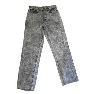 Nixit Womens Jeans Acid Marble Wash Gray Black Size 32 Straight Leg